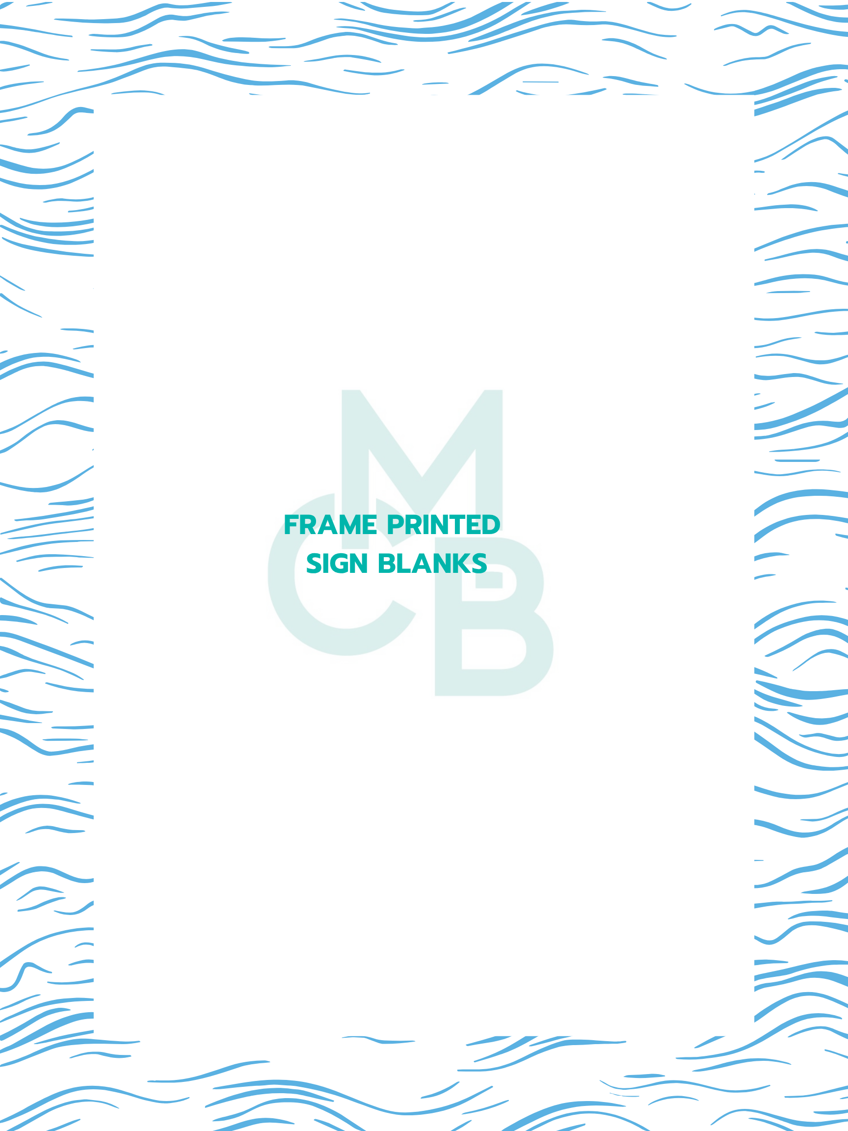Frame Printed Acrylic Sign Blanks | Waves
