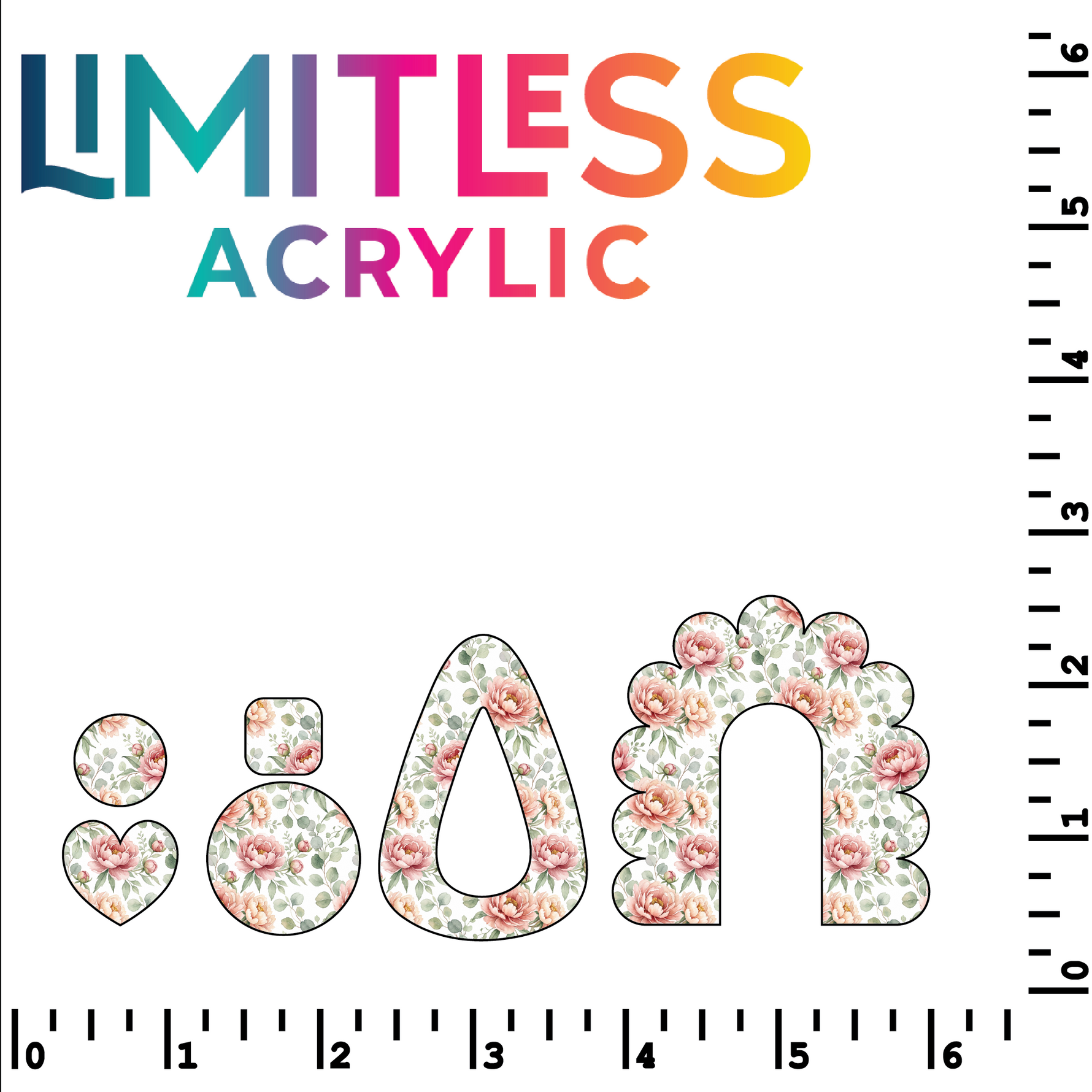 P1489 | Wedding Floral Small Pattern Acrylic Sheets