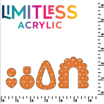 P1325 | White Pumpkins Outline on Orange Pattern Acrylic Sheets
