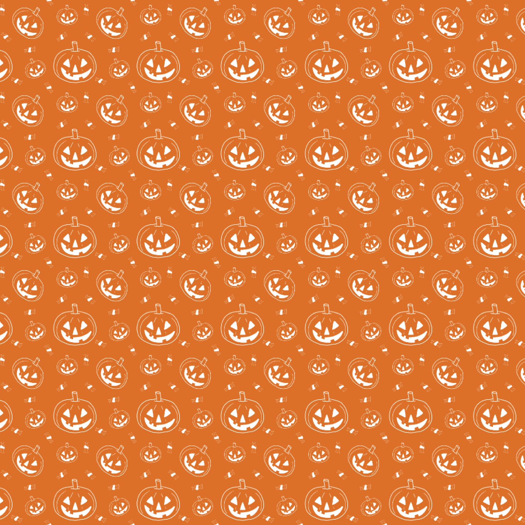 P1325 | White Pumpkins Outline on Orange Pattern Acrylic Sheets