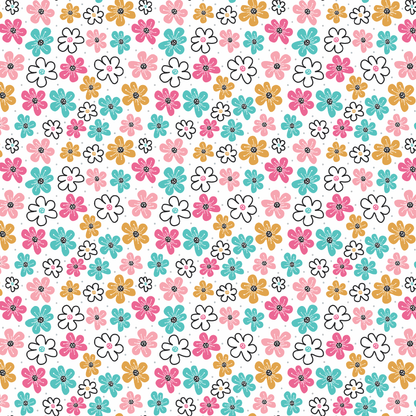 Abstract Doodle Daisies Pattern Acrylic Sheets - CMB Pattern Acrylic