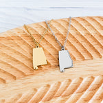 Alabama Pendant Necklace (Silver or Gold), 1 Total, Metal Blank 162 - 