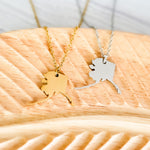 Alaska Pendant Necklace (Silver or Gold), 1 Total, Metal Blank 207 - 