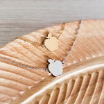 Apple Necklace (Silver or Gold), 1 Total, Metal Blank 105 - 