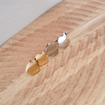 Apple Studs (Silver or Gold), 1 Pair Total, Metal Blank 103 - 
