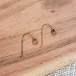 Ball Style Large Loop Antique Bronze Ear Wires Stainless Steel, 20 Pieces, Earring Hook 56 - 