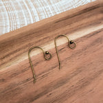 Ball Style Large Loop Antique Bronze Ear Wires Stainless Steel, 20 Pieces, Earring Hook 56 - 