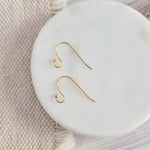 Ball Style Large Loop Gold Ear Wires Stainless Steel, 20 Pieces, Earring Hook 51 - 