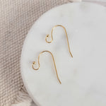 Ball Style Large Loop Gold Ear Wires Stainless Steel, 20 Pieces, Earring Hook 51 - 
