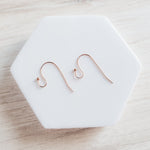 Ball Style Large Loop Soft Rose Gold Ear Wires Stainless Steel, 20 Pieces, Earring Hook 53 - 