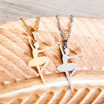 Ballerina Necklace (Silver or Gold), 1 Total, Metal Blank 104 - 