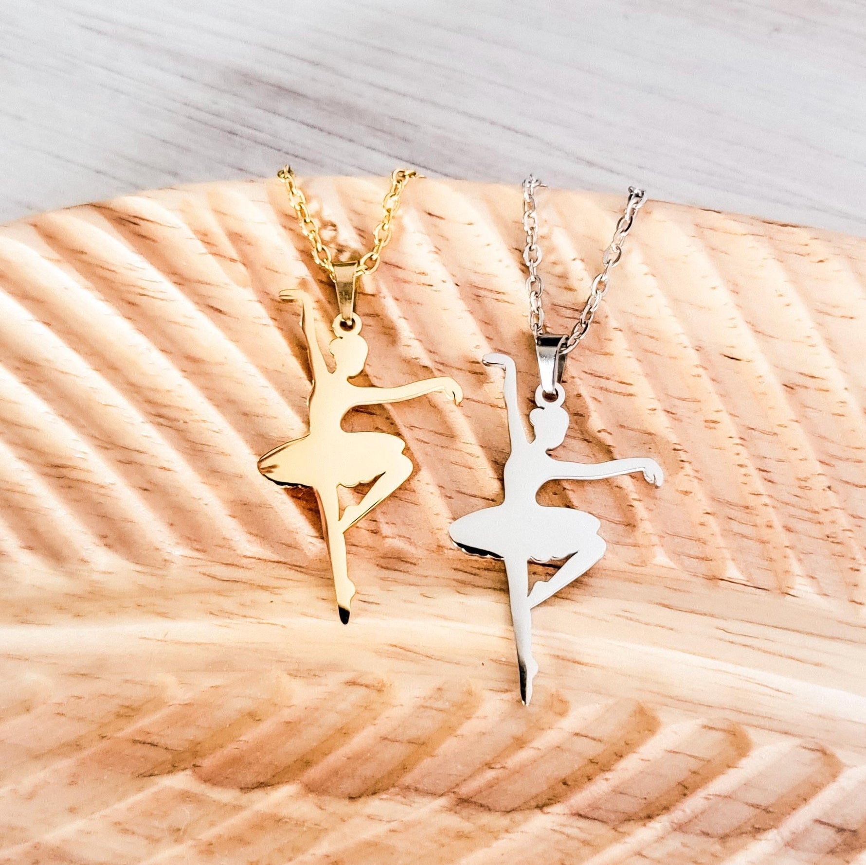Ballerina Necklace (Silver or Gold), 1 Total, Metal Blank 104 - 
