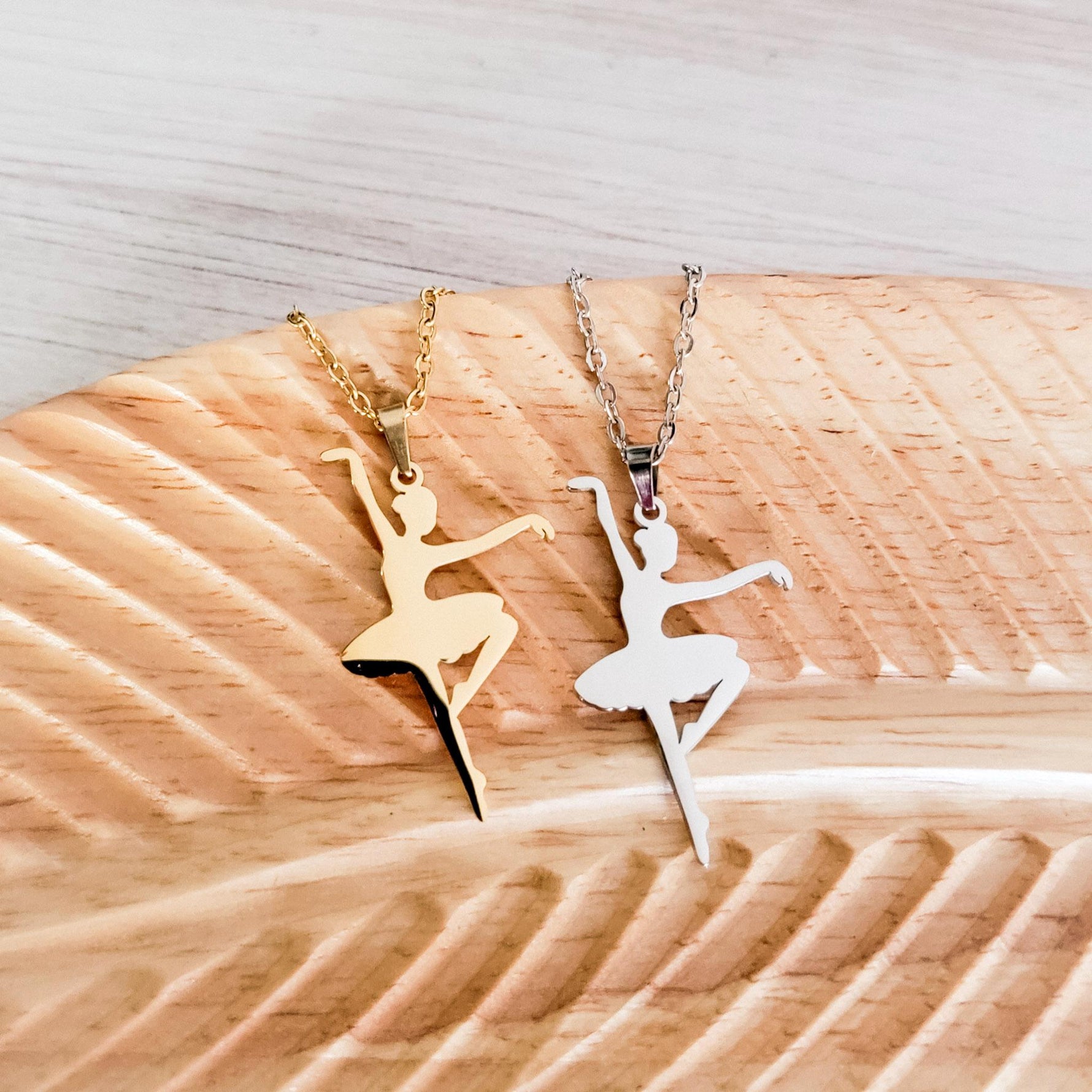 Ballerina Necklace (Silver or Gold), 1 Total, Metal Blank 104 - 