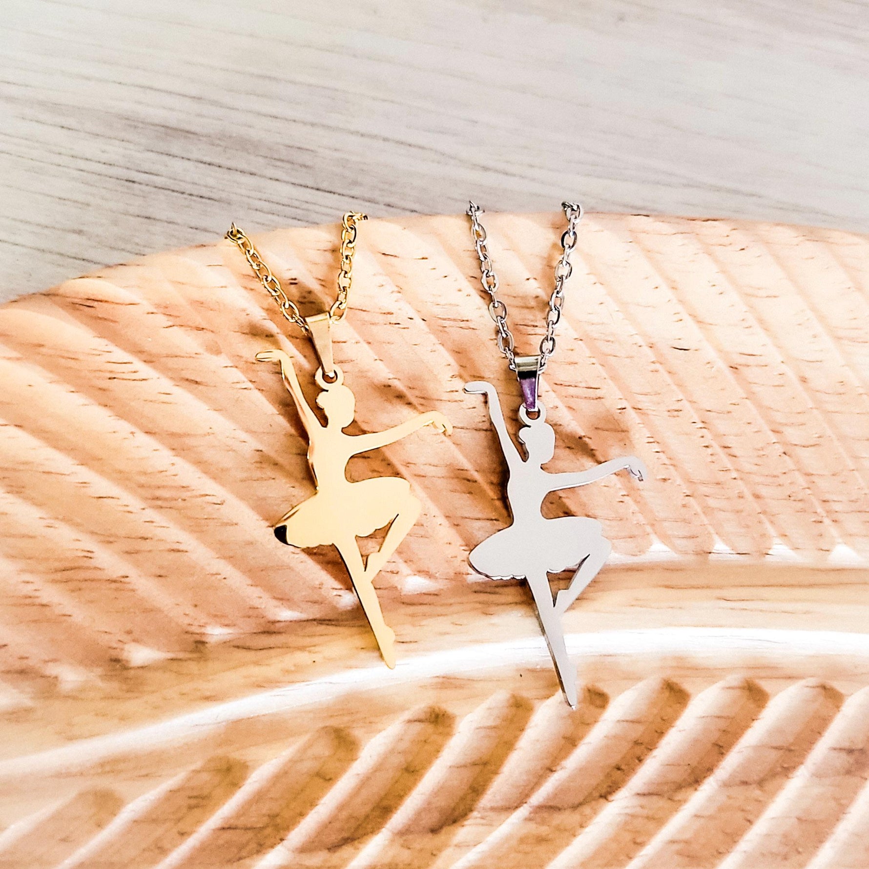 Ballerina Necklace (Silver or Gold), 1 Total, Metal Blank 104 - 