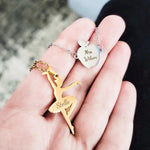 Ballerina Necklace (Silver or Gold), 1 Total, Metal Blank 104 - 