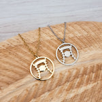 Baseball/Softball Necklace (Silver or Gold), 1 Total, Metal Blank 81 - 