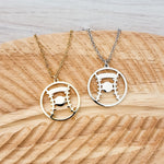 Baseball/Softball Necklace (Silver or Gold), 1 Total, Metal Blank 81 - 