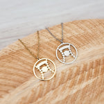 Baseball/Softball Necklace (Silver or Gold), 1 Total, Metal Blank 81 - 