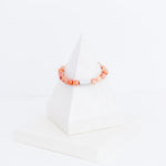 Beaded Stone Bracelet (Choose Turquoise, White Howlite, Tiger Eye, Pink Aventurine, or Rhodonite), 1 Total, Metal Blank 48 - 