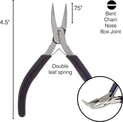 Bent Chain Nose Pliers, 1 Pair, Tool 4 - 