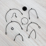 Black 20mm Round Wine Hoop Stainless Steel Ear Wires, 10 Pieces, Hoop 17 - 