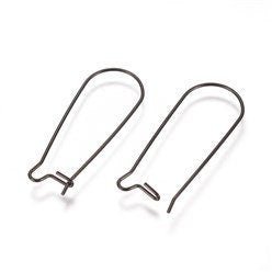 Black 33mm Kidney Ear Wires, 20 Pieces, Earring Hook 26 - 