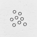Black 8mm Round Stainless Steel Jump Rings, 100 Pieces, Jump Ring 63 - 