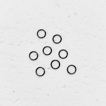 Black 9mm Round Stainless Steel Jump Rings, 100 Pieces, Jump Ring 62 - 