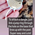 Black and Gold Mix 15mm Small Seed Bead Topper, 1 Pair, Seed Bead 82 - 