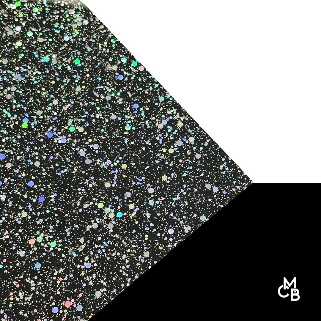 Black Diamond Dust Glitter Dots Cast Acrylic | Glitter Acrylic Sheet | CMB Acrylic