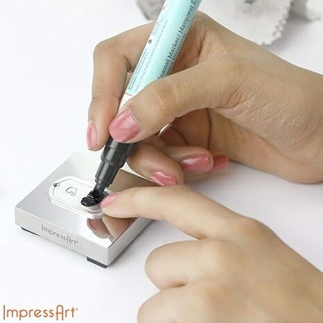 Black Metal Stamp Enamel Marker, Quantity 1, Tool 23 - 