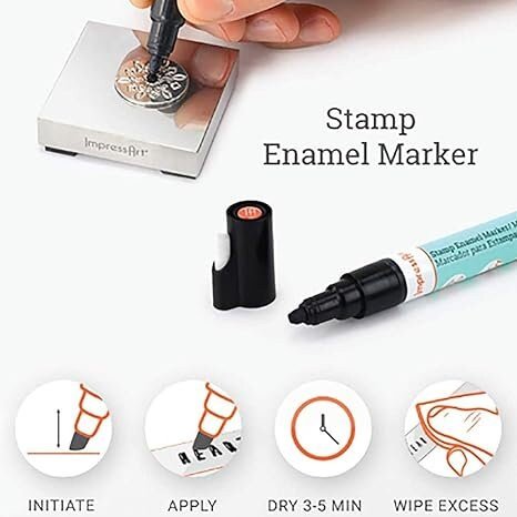 Black Metal Stamp Enamel Marker, Quantity 1, Tool 23 - 