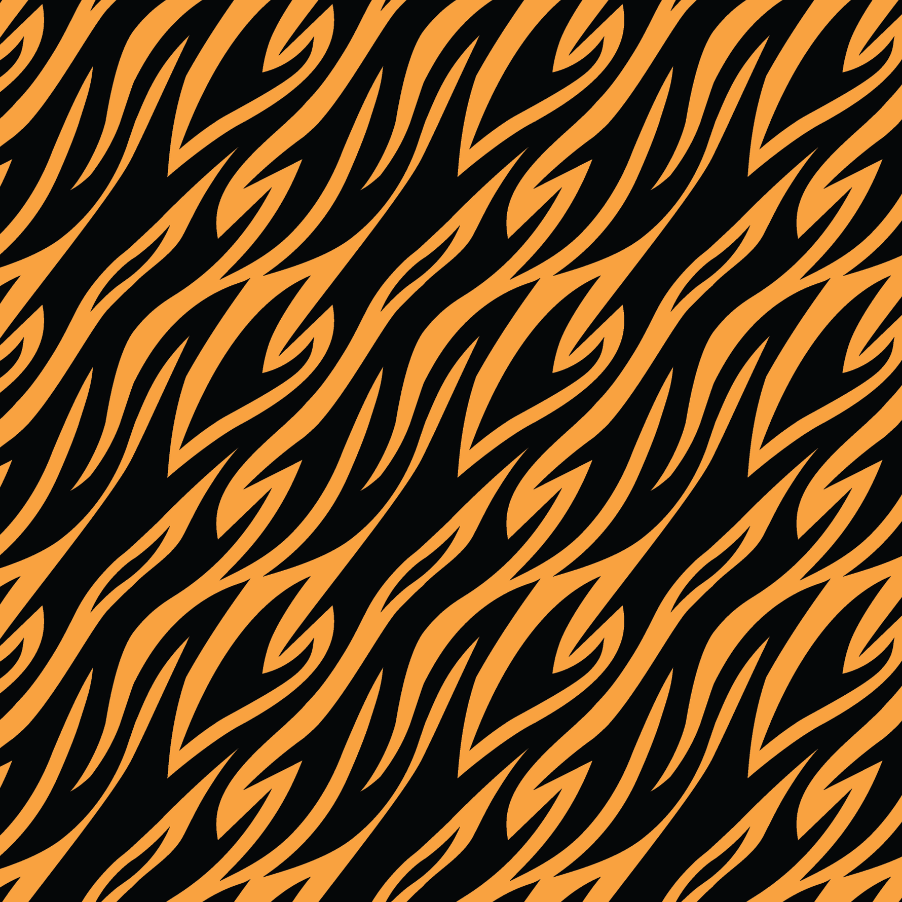 Black & Orange Tiger Stripes Pattern Acrylic Sheets - CMB Pattern Acrylic
