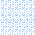 Blue Floral Rabbit Pattern Acrylic Sheets - CMB Pattern Acrylic