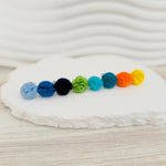 Blue, Green, Orange, & Yellow 12mm Lace Stud Topper (Choice of Color), 3 Pairs, Stud 141 - 148 - 