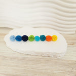 Blue, Green, Orange, & Yellow 12mm Lace Stud Topper (Choice of Color), 3 Pairs, Stud 141 - 148 - 