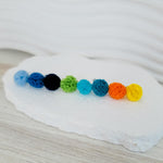 Blue, Green, Orange, & Yellow 12mm Lace Stud Topper (Choice of Color), 3 Pairs, Stud 141 - 148 - 