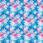 Blue Pink Daisy Pattern Acrylic Sheets - CMB Pattern Acrylic