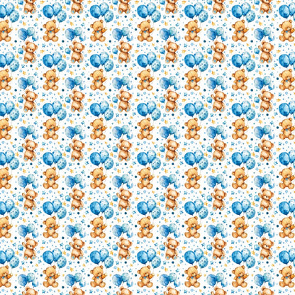 Blue Teddy Bears Pattern Acrylic Sheets - CMB Pattern Acrylic