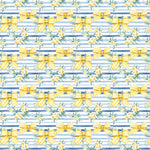 Blue & Yellow Stripes & Bows Pattern Acrylic Sheets - CMB Pattern Acrylic