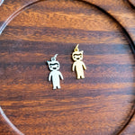 Boy Charms with Attached Jump Rings (Silver or Gold), 5 Total, Metal Blank 146 - 
