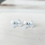 Bright White Stainless Steel Bow Stud Connector, 10 Pieces, Bow 48 - 