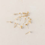 Bulk 4mm Gold Stainless Steel Regular Flat Pad Earring Posts, 100 Pieces, Stud 45 - 