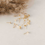 Bulk 4mm Gold Stainless Steel Regular Flat Pad Earring Posts, 100 Pieces, Stud 45 - 