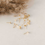 Bulk 5mm Gold Stainless Steel Regular Flat Pad Earring Posts, 100 Pieces, Stud 46 - 