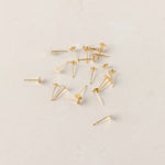 Bulk 5mm Gold Stainless Steel Regular Flat Pad Earring Posts, 100 Pieces, Stud 46 - 