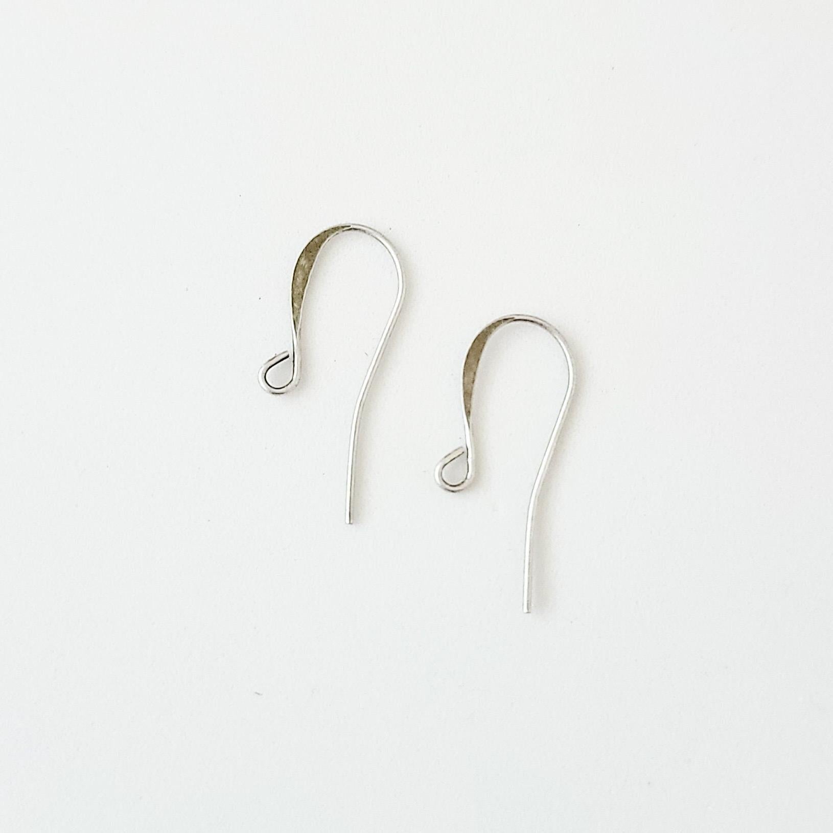 Bulk Antique Silver Plated Tall Elegant Hammered Ear Wires, 144 Pieces, Earring Hook 78 - 