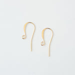 Bulk Gold Plated Tall Elegant Hammered Ear Wires, 144 Pieces, Earring Hook 80 - 