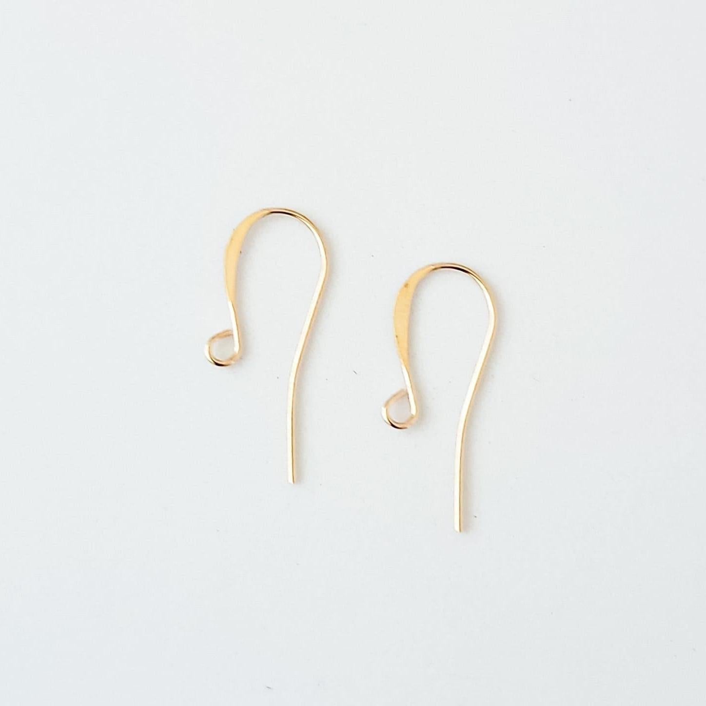 Bulk Gold Plated Tall Elegant Hammered Ear Wires, 144 Pieces, Earring Hook 80 - 