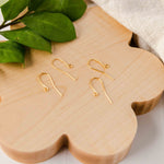 Bulk Gold Plated Tall Elegant Hammered Ear Wires, 144 Pieces, Earring Hook 80 - 